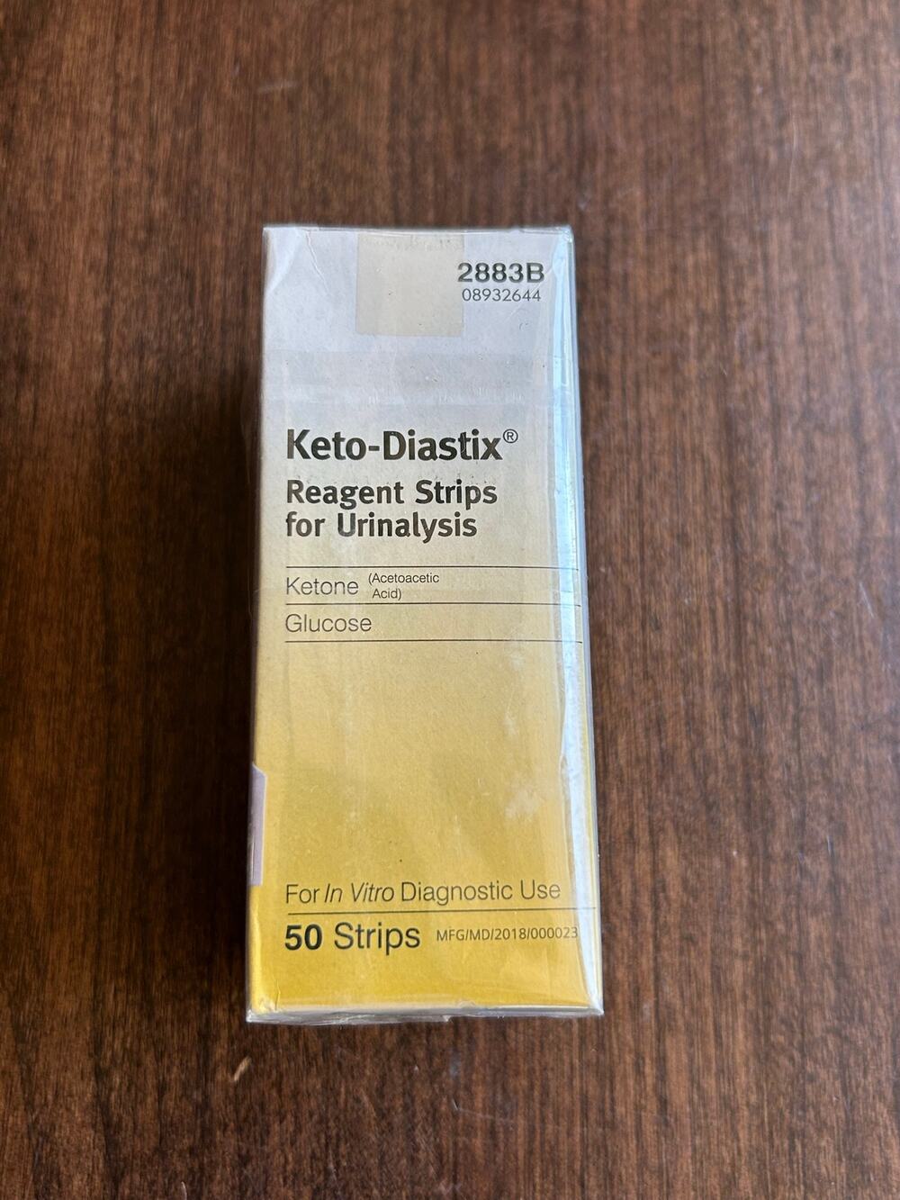 Keto-Diastix Reagent Strips for urinalysis ketone and glucose levels